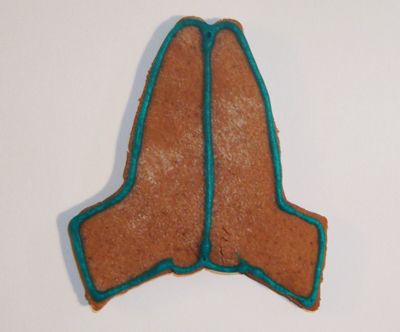 anjali mudra yoga cookie