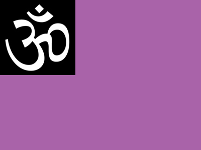 yoga flag om symbol
